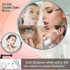Bufccy Wall Mounted Makeup Mirror, 1X/10X Magnifying Mirror 8 Inch Double Side Extendable Bathroom Make Up Mirror with 360° Swing Arm