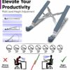 TechShak 2 Pack Laptop Stand for Desk - Adjustable Laptop Riser for Desk, Aluminum Ergonomic Computer Stand for Home Office, Ventilated Macbook S