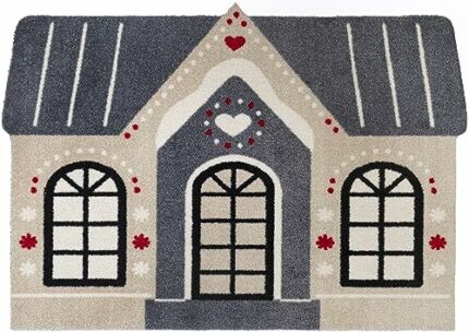 wash+dry Cosy Cabin Doormat 60 x 85 cm Washable for Indoor and Outdoor Use