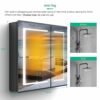 LUMIRRORS® LED Bathroom Mirror Cabinet with Shaver Socket Lights 65x60 cm 2-door Dimmer Matt Black Aluminum Touch Switch Antifog Adjustable Shelv