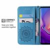 Thoankj Samsung Galaxy A54 5G Case, Shockproof PU Leather Flip Notebook Wallet Cover Embossed Sunflower with Magnetic Stand Folio Soft TPU Bumper