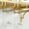 Wine racks Home/Bar Retro Wall Mounted Wood Wine Bottle and Wine Glass Holder Stemware Rack Storage Vintage Metal Hanging Wine Shelf for Bar Cabi