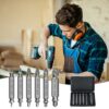 6pcs Stripped Screw Extractor Set Bolt Extractor Set, Security Bit Set Screw Set Tools Set, Rounded Bolt Remover Screw Grab Screw Removal Tool, E