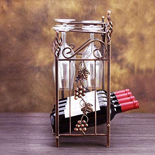 SCKTFS Home Living Room Wine Rack, Wine Goblet Upside Down Glass Holder European Retro Bottle Holder