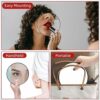 Round 30X Magnifying Mirror, 6 Inch Magnified Mirror with Three Mounting Suction Cups, Compact Magnifying Mirror and Tweezers, 30X Magnification