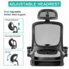 RYANGEL Office Chair, Ergonomic Office Desk Chair with Adjustable Headrest & Lumbar Support, Comfortable Executive Swivel Mesh Chair High Back Co