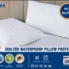 30cm Deep Waterproof Quilted Mattress Protector Fitted Cover Microfiber Topper Elasticated Skirts (4FT)