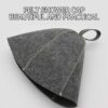 2PCS Durable Sauna Hat Felt Material Sauna Accessories Breathable Head Protection Ideal for Sauna Hot Spring Bathroom