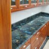 Gifts And Artefacts 30 x 48 Inches Labradorite Stone Resin Art Dining Table Top Rectangle Shape Marble Sofa Center Table for Office Furniture Dec