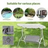 WMLBK Replacement Garden Swing Seat Cover,Durable 900D Oxford Fabric Waterproof & UV Resistant Swing Chair Cover Outdoor Garden Swing Chair Cover