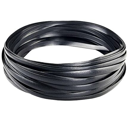 Laphivieh 130 Ft Black Wicker Repair Kit Wicker Repair Supplies Plastic Rattan Material for Patio Chair Repair Flat Wicker Furniture Sofa Table R