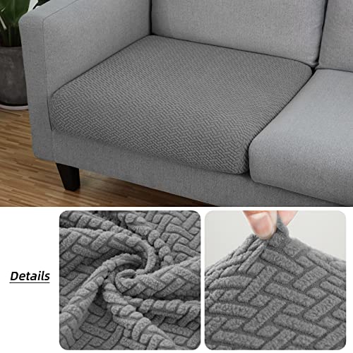 Fuloon Sofa Seat Covers Soft Knitted Sofa Seat Cover Fashion Grey Couch Covers Replacement sofa Settee Cushions Cover Washable Slip Covers For So