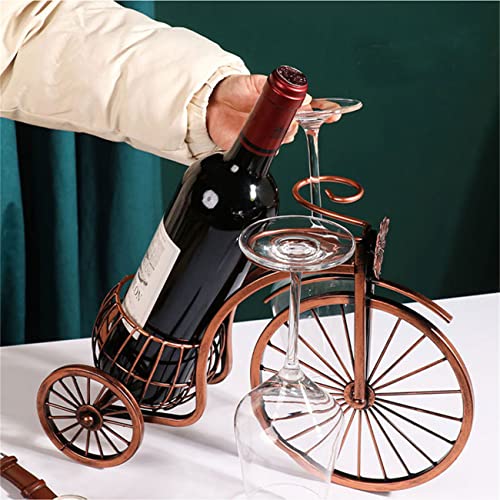 CdyBox Vintage Bicycle Wine Rack Wine Glasses Ornament Home Wine Cooler Table Decoration Wine Glass Rack