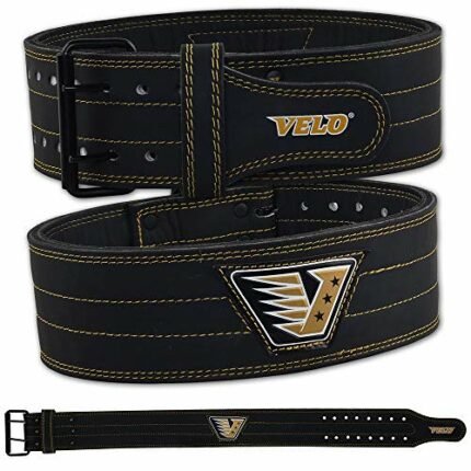 VELO - 4'' Cow Hide POWER BELTS - Power Weightlifting Gym Belts Gym Training Belts High-Intensity Strength Training Equipment Unisex Belts Power