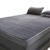 YLYAJY Memory Foam Mix Latex Filling Mattress Foldable Slow Rebound Tatami Plus Velvet Comfort Cover Bedspreads 4/8cm Thickness (Color : Gray, Si