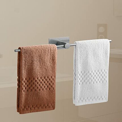 HONPHIER Adjustable Towel Holder Self Adhesive Towel Rails Wall Mounted Bathroom Towel Rack Innovative Towel Holder Hanger Towel Bar for Bathroom