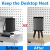 Wooden Speaker Desk Stand for Sonos One, One SL, Play 1 Speaker Stand Desktop Table Stand Holder with Anti-Slip Pad for Sonos Speakers, Black