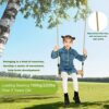 Wooden Swing Seat For Children And Adults,Garden Swing Seat With Adjustable Hemp Rope, Swing Seat For Garden Yard Indoor Outdoor Use Up To 100 Kg