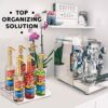 Acrylic Bottle Holder | Wine Display Riser | 6 Bottles, 2 Tier Rack | Bar Counter-Top Display Stand | Wine Rack Holder for Kitchen, Pantry, Fridg