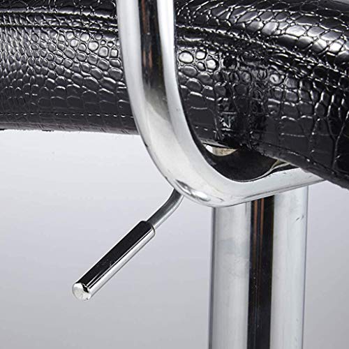 LUKEO Hydraulic Bar Stool Dining Chairs with Backrest 360° Swivel Adjustable Height PU Upholstered Seat Assembled Pub Home