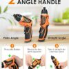 Vastar 7.2V Cordless Screwdriver, Electric Power Screwdriver Set with Rechargeable Battery & Pivoting Handle, 320RPM/10+1 Torque Small Automatic