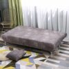 Armless Sofa Bed Cover Vintage Floral Printing Couch Sofa Slipcover Polyester Stretch Futon Cover 3 Seater Couch Sofa Cover fits Folding Sofa Bed