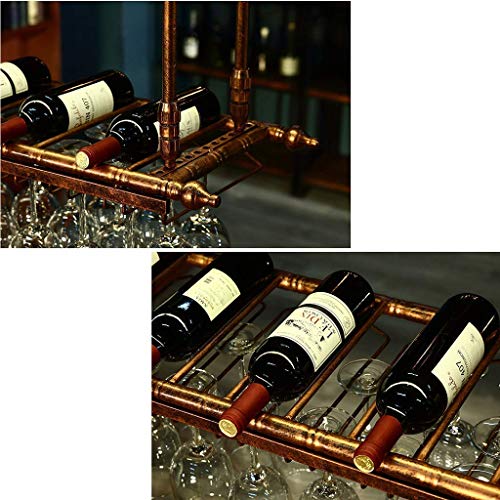 OUSIKA Wine Racks,Wine Lovers/Wall Mount Wine Rack Hanging Wine Holder Wall Mounted Wine Bottle Rack Water Pipe Style Iron Hanging Wine Glass Rac