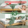 4 Pcs Mattress Slide Stopper, Metal Mattress Retainer Bar for Adjustable Beds, Mattress Holder in Place to Keep Mattress from Sliding, Metal Matt