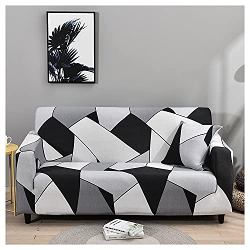 Hggzeg Sofa Cover, High Stretch Elastic Fabric 1 2 3 Seater Sofa Slipcover Chair Printed Couch Cover Non Slip Furniture Protector Cover, Machine