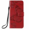 Thoankj Samsung Galaxy A40 2019 Case, PU Leather Flip Notebook Wallet Case Butterfly Embossed with Kickstand Credit Card Slot Holder TPU Bumper F
