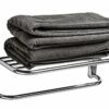 Premier Housewares Chrome Towel Shelf Rack, 17 x 49 x 23 cm - Silver