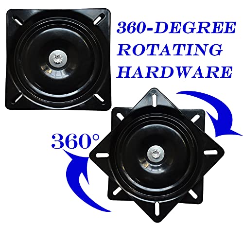 3Pack Heavy Duty Bar Stool Swivel Plate, 6Inch Chair Swivel Base with Solid Ring of Ball Bearings, 400lbs Capacity Replacement Swivel Seat Parts