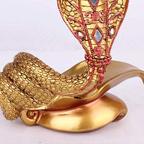 SCKTFS King Wine Rack,European Decorations Gift,Ornaments Resin Craft color Gold