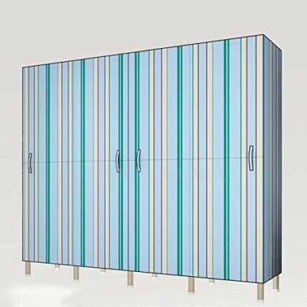 JYDQM Detachable Wardrobe Steel Frame Thicken Bold Double Folding Full Hanging Fabric Simple Storage Economy Cloth Wardrobe