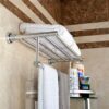XHALERY 60cm Towel Rails Wall Mounted Bathroom Towel Rack,Used In Kitchen Toilet Hotel Office,Bright Brushed Space Aluminum