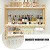 KEppd Wine Rack Wall Mounted - Wall-Mounted Wine Rack | Iron + Solid Wood | Retro Country Style | Kitchen, Restaurant, Bar, Wine Cellar, Storage