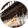 SUCHETA Hanging Wine Rack with Glass Holder and Shelf, Wine Bottle Holder, Hanging Glass Holder, Creative Wine Holder, Decoration for Home, Europ