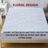 SHEZ Terry Towel Waterproof Mattress protector, Mattress Topper, 30CM Mattress protector, Fitted Sheet, Anti-Allergy, Anti-Bed bugs, Anti-Dust Mi
