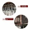 Ceiling-Mounted Wine Glass Holder Glass Wine Glass Holder Metal Wrought Iron Household Goblet Bracket Kitchen or Office Tableware Floating Bottle