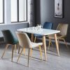 dining chair Kitchen Dining Room Furniture Chairs Dining Chairs Set Of 2 PU Leather Seat With Metal Legs And Backrest Living Room Reception Chair