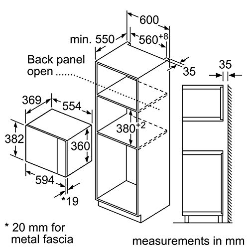 NEFF HLAGD53N0B N50 Microwave Oven with Automatic Programmes, Control Dial & One-Touch Buttoms, Side-opening hinged door, Black & Stainless Steel