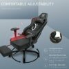 JOYFLY Computer Chair, High Back Gaming Chair for Adults Ergonomic Gamer Chair with Footrest, Office Chair with Height Adjustment, Headrest and L