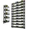 AQAREA Wine Rack Wall Mounted: 20 Bottles Hanging Wine Rack Wall Mount - Black Wall Wine Storage Holder