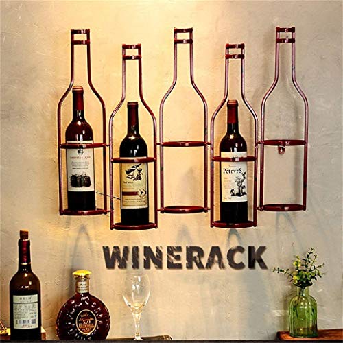 EYLINK Wine Racks,Wall Holder Metal | Loft Wall Shelf Storage Rack Wall-Mounted | Wine Bottle Holder | Cube Wine Cabinet Vintage