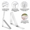 COMNICO Tablecloth Clips 12 Pack Stainless Steel Heavy Duty Outdoor Indoor Tables Cloth Cover Clamps Picnic Parties Food Hanging Hooks for Home K