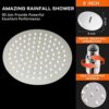 Shower Head, sinzau 8 Inch Round Rain Showerhead, 304 Stainless Steel, Ultra-Thin Design-Best Pressure Boosting