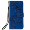 Thoankj Samsung Galaxy A40 2019 Case, PU Leather Flip Notebook Wallet Case Butterfly Embossed with Kickstand Credit Card Slot Holder TPU Bumper F