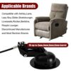 Komokeru Universal Recliner Replacement Parts,2 Pack Heavy-Duty Metal Recliner Handle Replacement with Cable, Sofa Chair Recliner Release Pull Ha