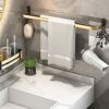 HIGOH Towel Racks, Towel Rail for Bathroom,Bathroom Hand Towel Holder Bathroom Rack Single Towel Bar,Hand Towel Holder,Toilet Wall Hanging Light