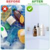 RV Shower Corner Storage Bar, Camper Travel Trailer RV Bathroom Storage Rods with Rotatable Bracket, Adjustable Camper Storage Organization Trail